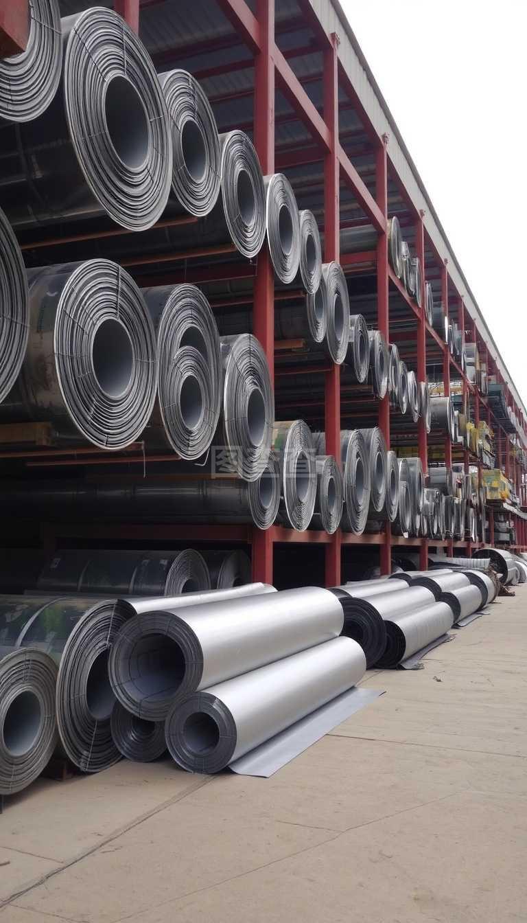 金属卷.建筑材料的储存
